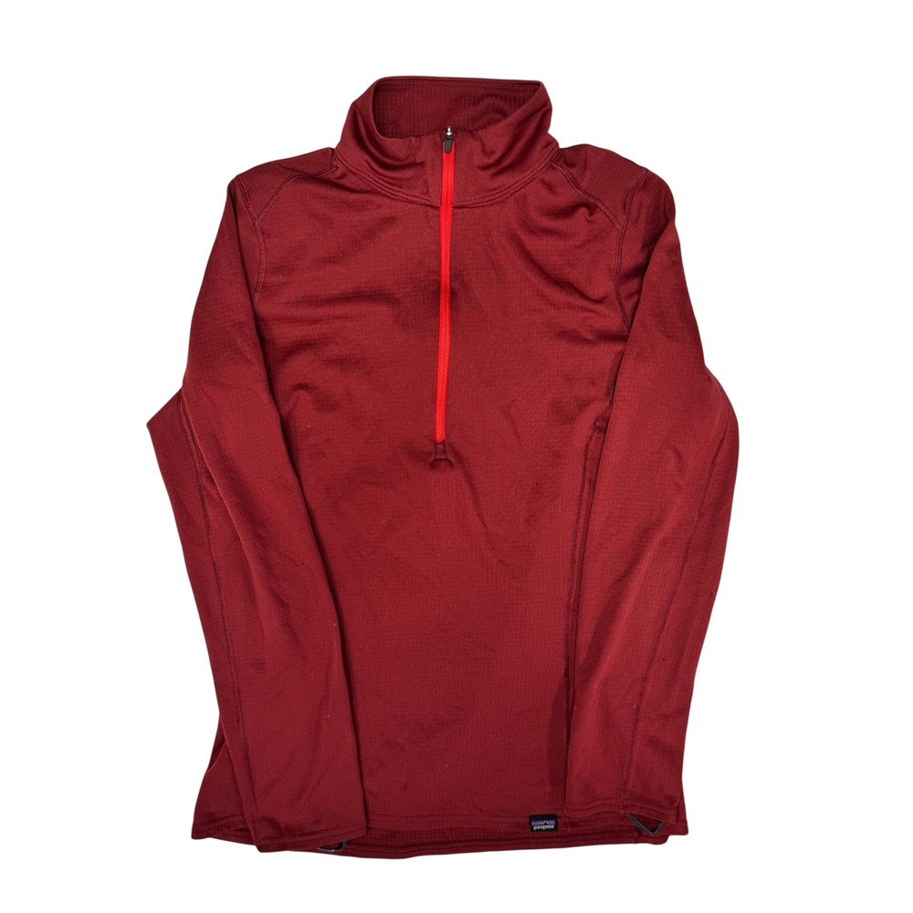 Patagonia Capilene Midweight Zip-Neck Baselayer Burgundy Red Small